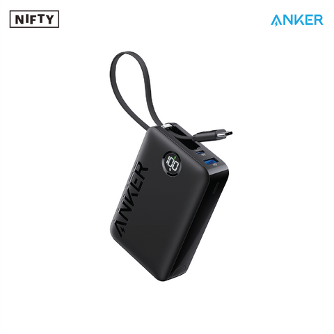 Anker Power Bank (22.5W, 20,000mAh) with Built-in USB-C Cable