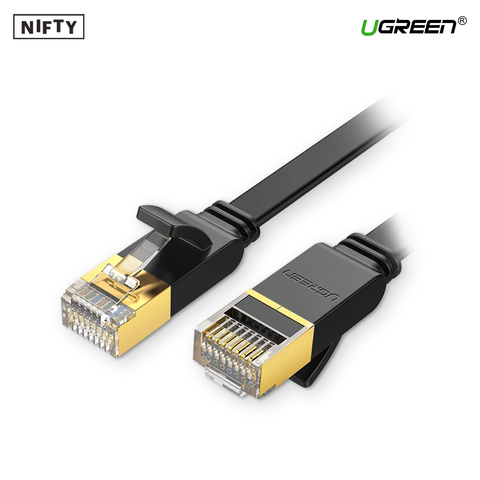 Ugreen Cat 7 U/FTP LAN Cable Flat 2M Black