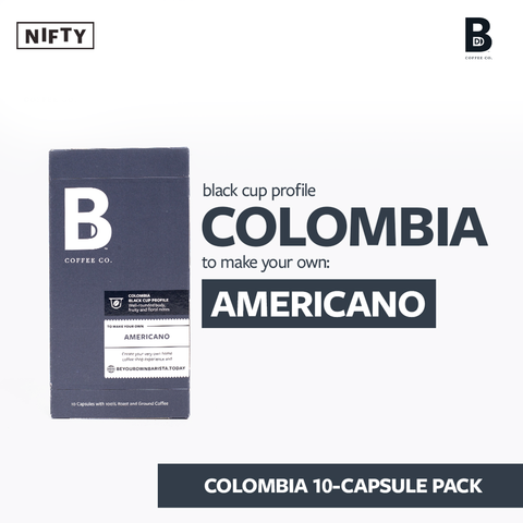 B Coffee Colombia Americano 10 Capsule Pack